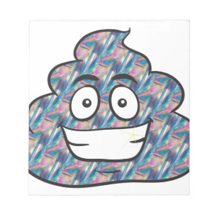Bloco De Notas holograma poop emoji