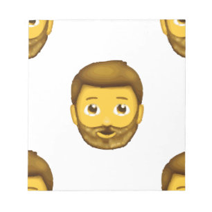 Bloco De Notas homem barbudo emoji