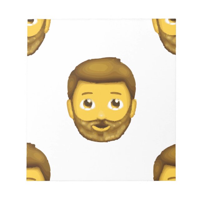 Bloco De Notas homem barbudo emoji (Frente)