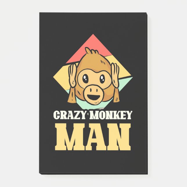 Bloco De Notas Homem de Macaco Louco (Frente)