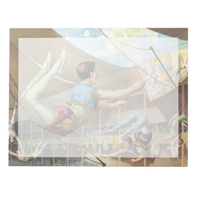 Bloco De Notas Homens Acrobats Atuando Em Um Circo (Frente)