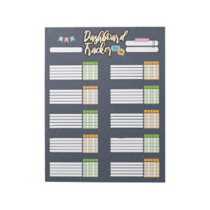 BLOCO DE NOTAS HOMESCHOOL DASHBOARD TRACKER 2 NOTEPAD