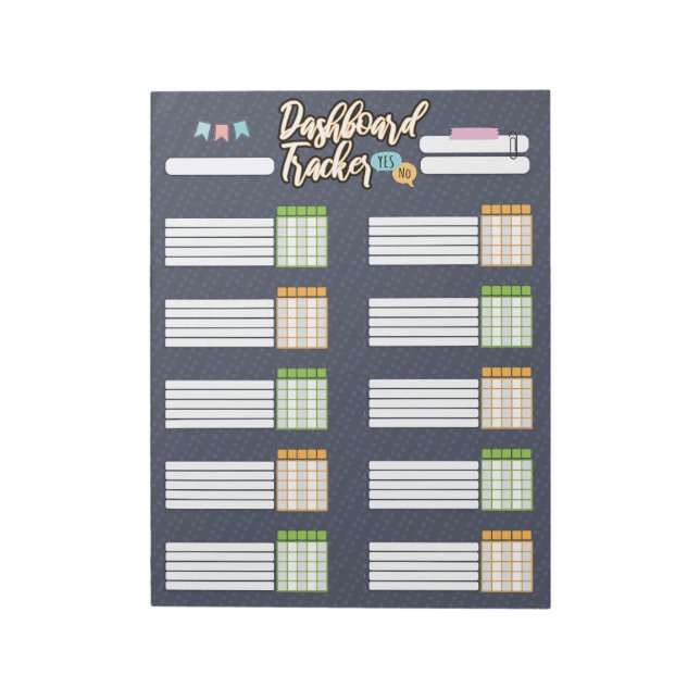BLOCO DE NOTAS HOMESCHOOL DASHBOARD TRACKER 2 NOTEPAD (Invertido)