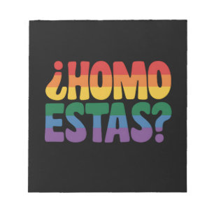 Bloco De Notas Homo Está Funny Espanhol Gay Ally LGBTQ