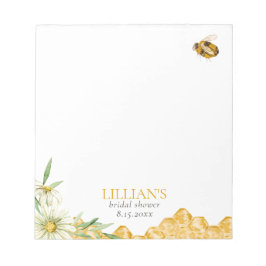 Bloco De Notas Honey Bee Bridal Shower Favor Notepad