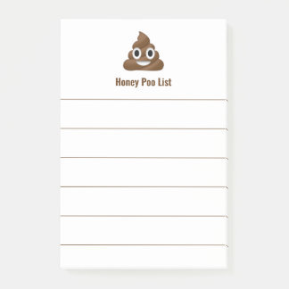 Bloco De Notas Honey Poo List Funny Poo Emoji