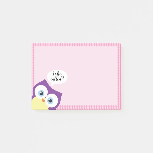 Bloco De Notas Hoot Owl Woodland Animal Wilhellife Whimsical (Frente)