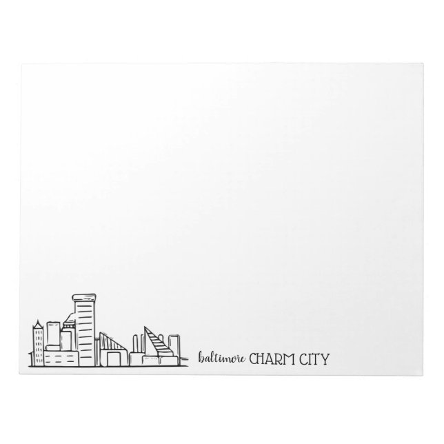 Bloco De Notas Horizonte de Baltimore (Frente)