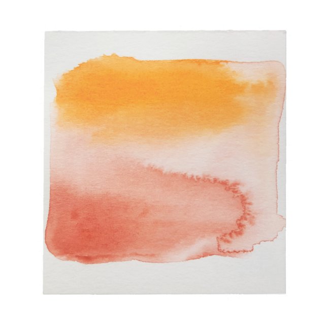 Bloco De Notas Horizontes de Aquarela Laranja Notepad Laranja (Frente)