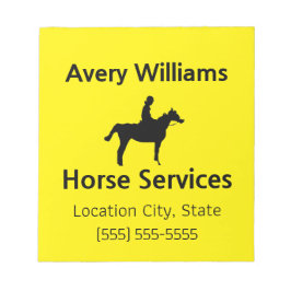 Bloco De Notas Horse Business Professional Black Yellow
