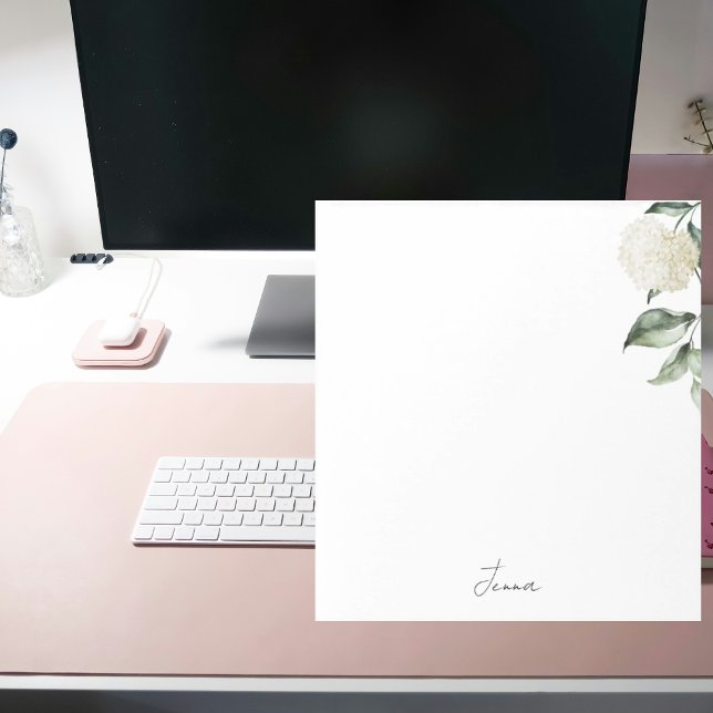 Bloco De Notas Hortênsia Aquarela Personalizada (Criador carregado)