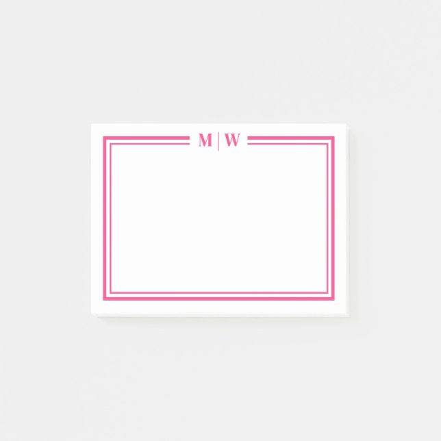 Bloco De Notas Hot Pink Monogram (Frente)