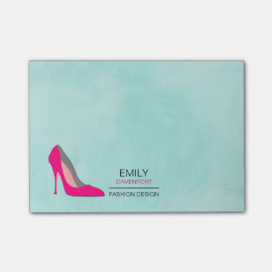 Bloco De Notas Hot Pink Stiletto High Heat Calçado Chic Business