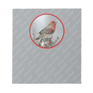 Bloco De Notas House Finch in Snow - Foto original