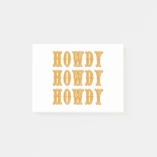 Bloco De Notas Howdy Howdy Legal Cowboy Ocidental (Frente)