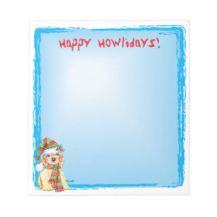 Bloco De Notas Howlidays feliz cocker spaniel