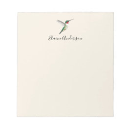 Bloco De Notas Hummingbird com garganta de rubi personalizada