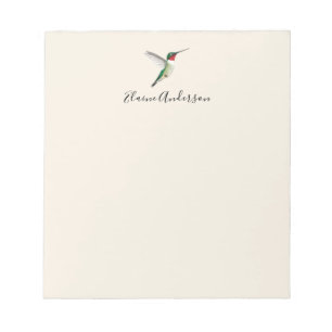 Bloco De Notas Hummingbird com garganta de rubi personalizada