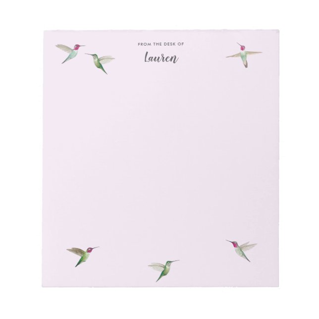 Bloco de Notas Hummingbird da Anna Personalizada (Frente)