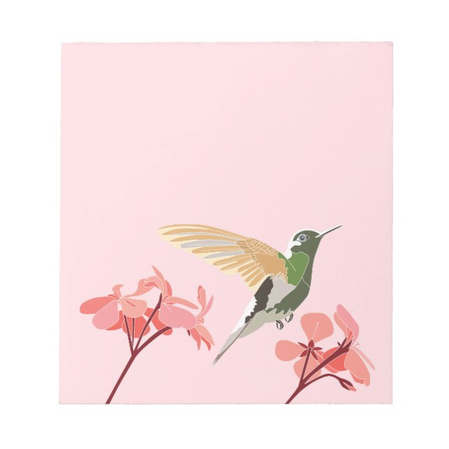 Bloco De Notas Hummingbird - Notepad Rosa (Frente)