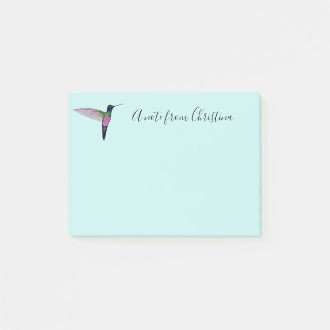 Bloco De Notas Hummingbird Personalizado (Frente)
