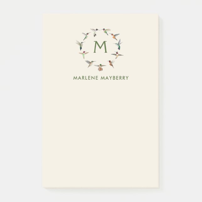 Bloco De Notas Hummingbird Personalizado (Frente)