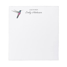 Bloco De Notas Hummingbird Personalizado