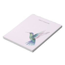 Bloco De Notas Hummingbird Personalizado Aquarela