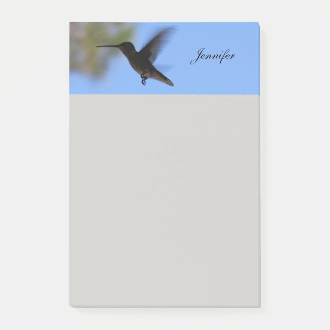 Bloco De Notas Hummingbird Posto personalizado Notas 4x6 (Frente)