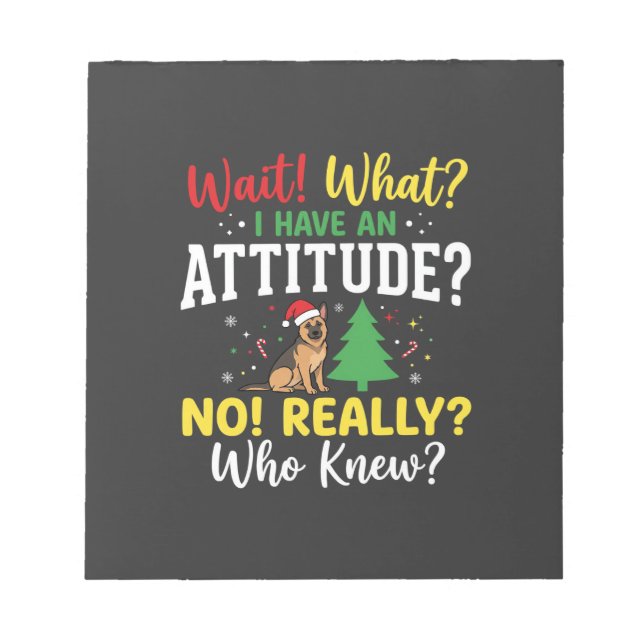 Bloco De Notas Humor Atitude Cachorro Natal (Frente)