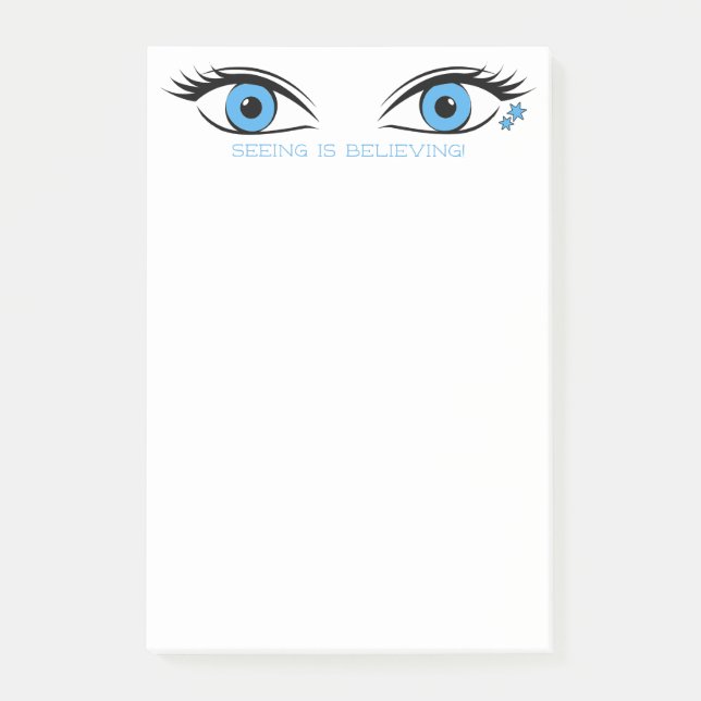 Bloco De Notas Humorous Piercing Blue Eyes for Mom's Notes (Frente)