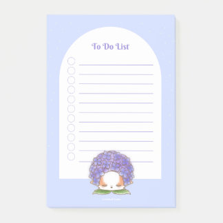 Bloco De Notas Hydrangea Mochi Rainy Days Purple Blue Flower