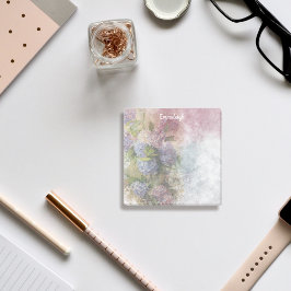 Bloco De Notas Hydrangea Watercolor Mix Monograma
