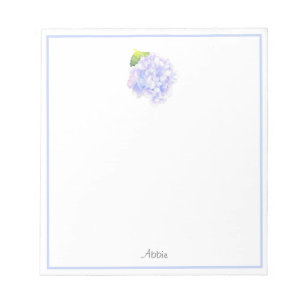 Bloco De Notas Hydrangea Watercolor Vignette