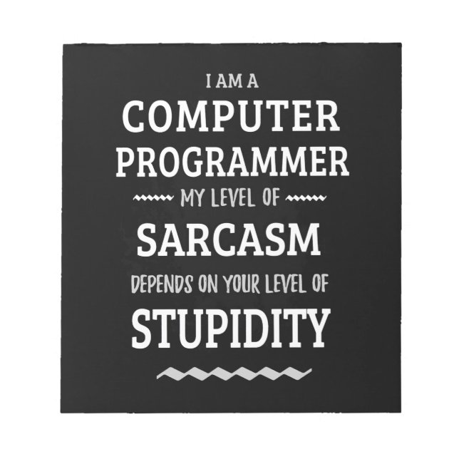 Bloco De Notas I Am A Computer Programmer (Frente)