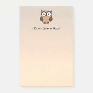 Bloco De Notas I Don't Give a Hoot Owl Custom