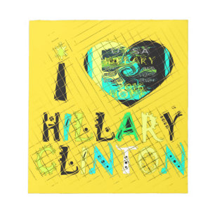 Bloco De Notas I Heart Hillary Clinton: Arte de Expressão de Graf