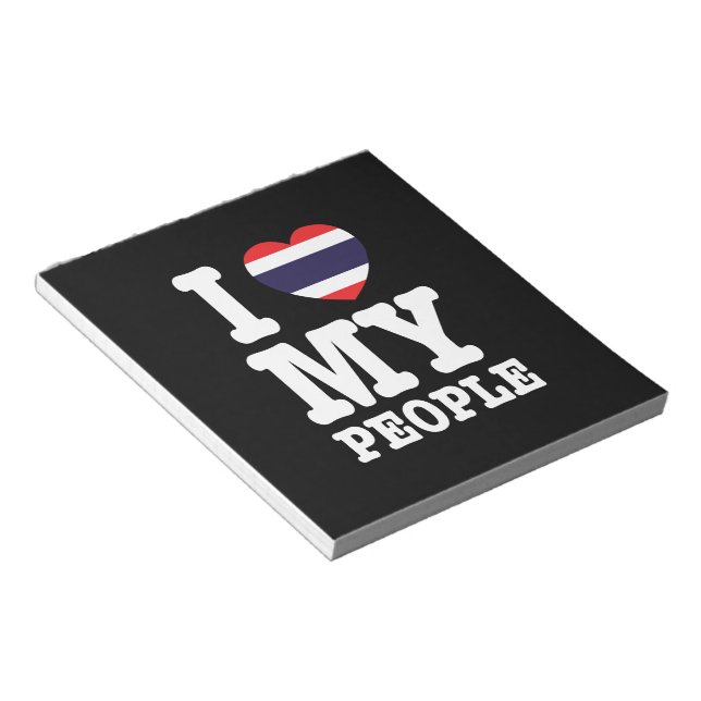 Bloco De Notas I Heart (Love) My Thai Pessoas (Inclinado)