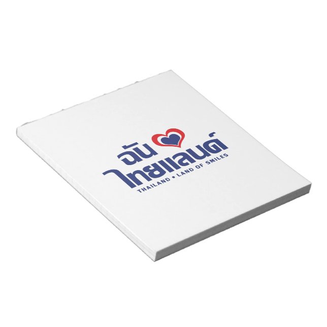 Bloco De Notas I Heart (Love) Thailand Confirmou o Script de Líng (Inclinado)