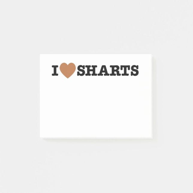 Bloco De Notas I Heart Sharing Engraçado (Frente)