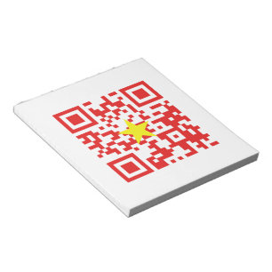 Bloco De Notas I Love Vietnam (Tôi Yêu Viet Nam) Flag QR Code