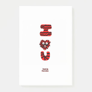 Bloco De Notas I Notas de Poste-it do Felpudo U (10,2 cm x 15,2 c