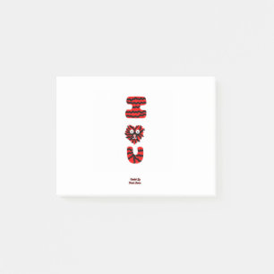 Bloco De Notas I Notas de Poste-it do Felpudo U (10,2 cm x 7,6 cm