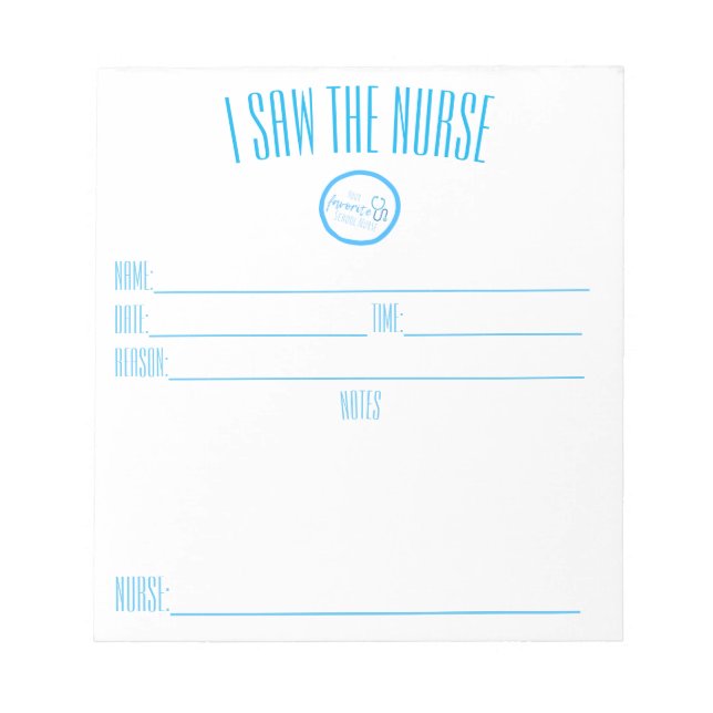 Bloco De Notas "I Saw the Nurse" notepad (Frente)