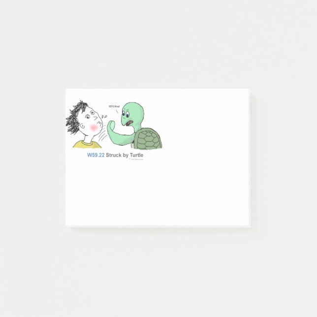 Bloco De Notas ICD-10: W59.22 golpeado pela tartaruga (Frente)