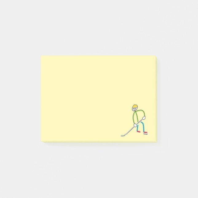 Bloco De Notas Ice Hockey Stickman (Frente)