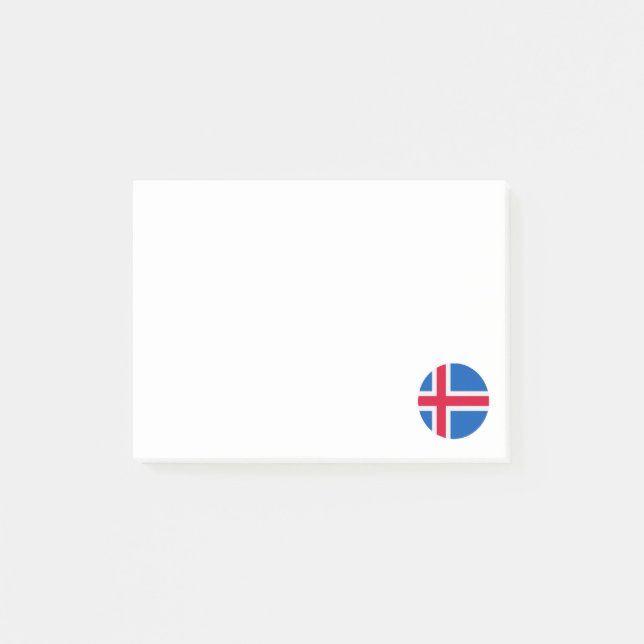 Bloco De Notas Iceland Flag (Frente)
