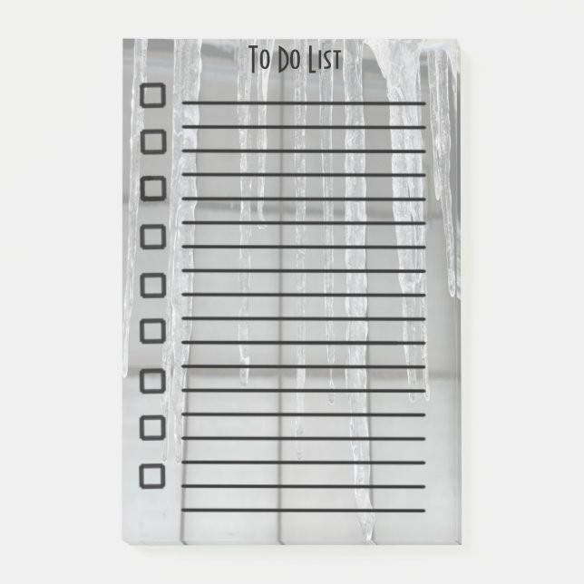 Bloco De Notas Icicle , 4" x 6" (Frente)