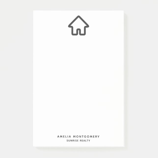 Bloco De Notas Ícone de Arquitetura de Imóveis Casa (Frente)