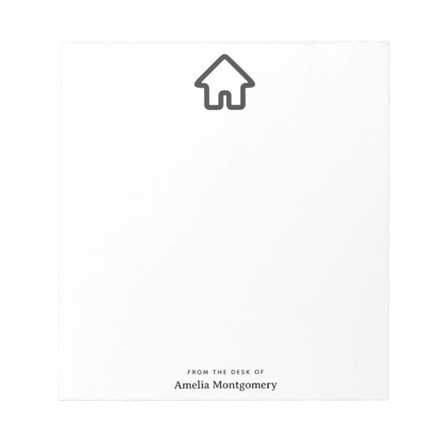 Bloco De Notas Ícone de Arquitetura de Imóveis Casa (Frente)